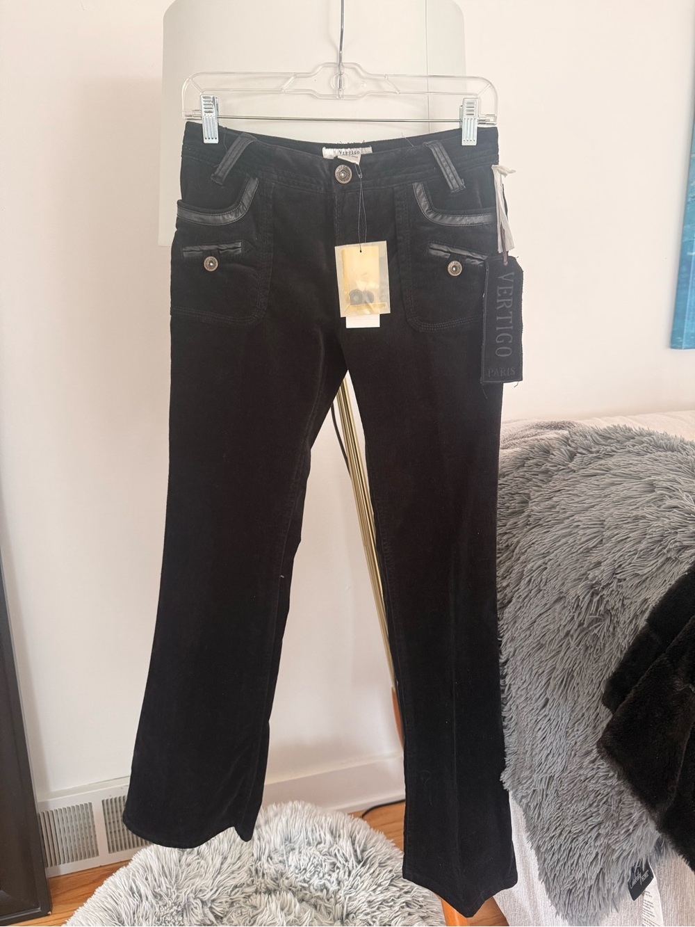 Vertigo Paris Black Corduroy Boot Cut Jeans